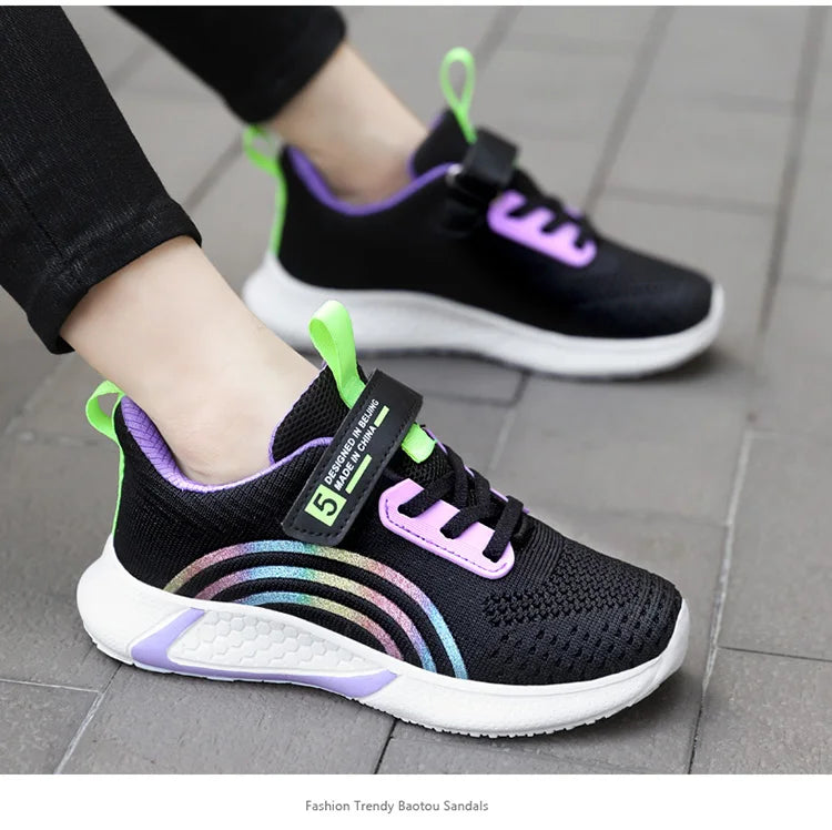 New Design Red Trainers Shoes for Kids Girls Comfortable Platform Girl Sports Shoes Large Size 38 Children's Running Sneakers