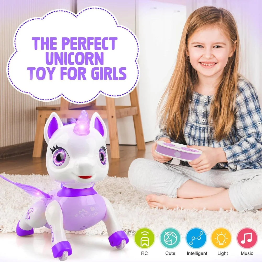 Unicorn Toys for Girls, Remote Control Robot Toys, Dancing Pets, Robot Toys for Kids