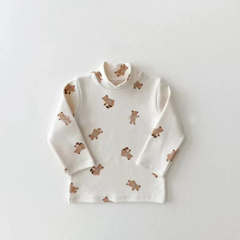Daniela Turtleneck Cotton Long-Sleeve Tops