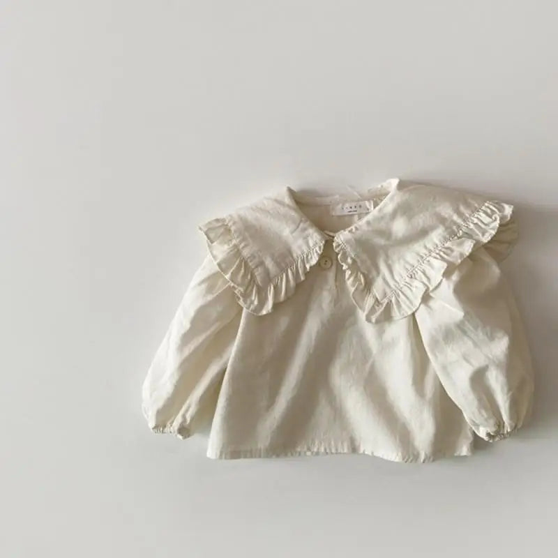 Katty Large Lapel Long Sleeve Cute Sweet Tops