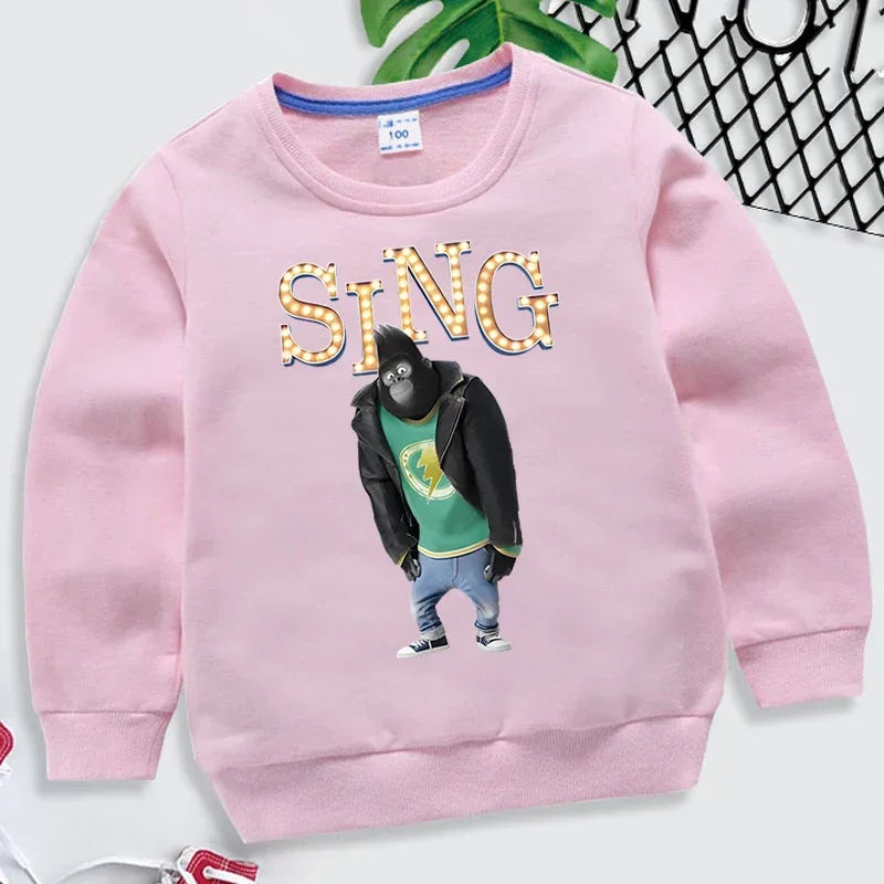 Oliver Gorilla Sing Print Children Sweater - GuGuTon baby store - Baby Fashion - Toddlers Outfits - Babies Outfits - Toddler Clothes - Kids Clothing - Newborn Clothes - Newborn Wear - Kids Wear - Trending Clothes - Trending Outfits - Fall Fashion - Winter Fashion - Girls Clothes - Boys Clothes - Babies Wear - Kids Accessories - KidsWear - Summer Clothes - Summer Fashion - Summer Trend - Falls Sweaters - Tops - Bottom - Jeans - Blouse - Dresses - Newborn Dresses - Toys