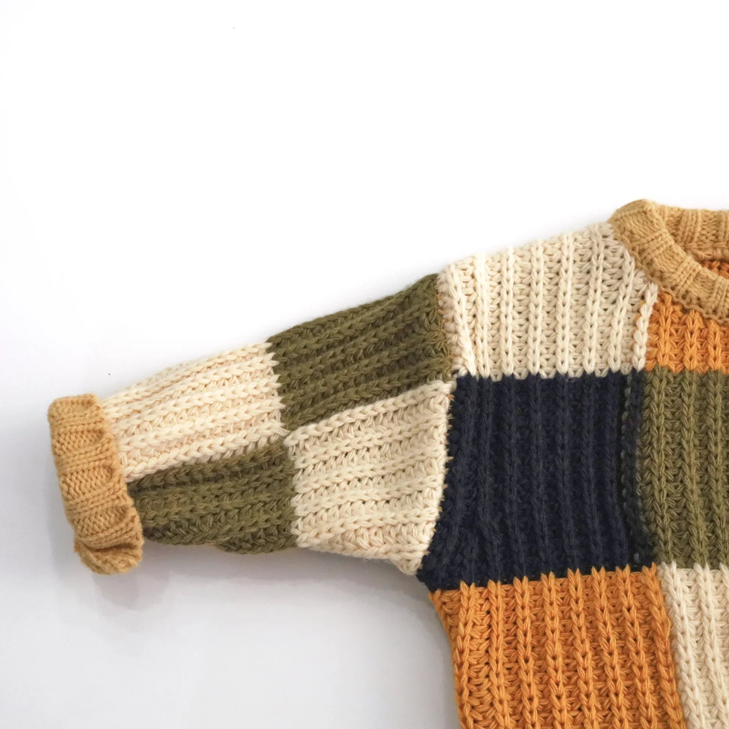 Raul Checkered Knit Pure Cotton Sweater