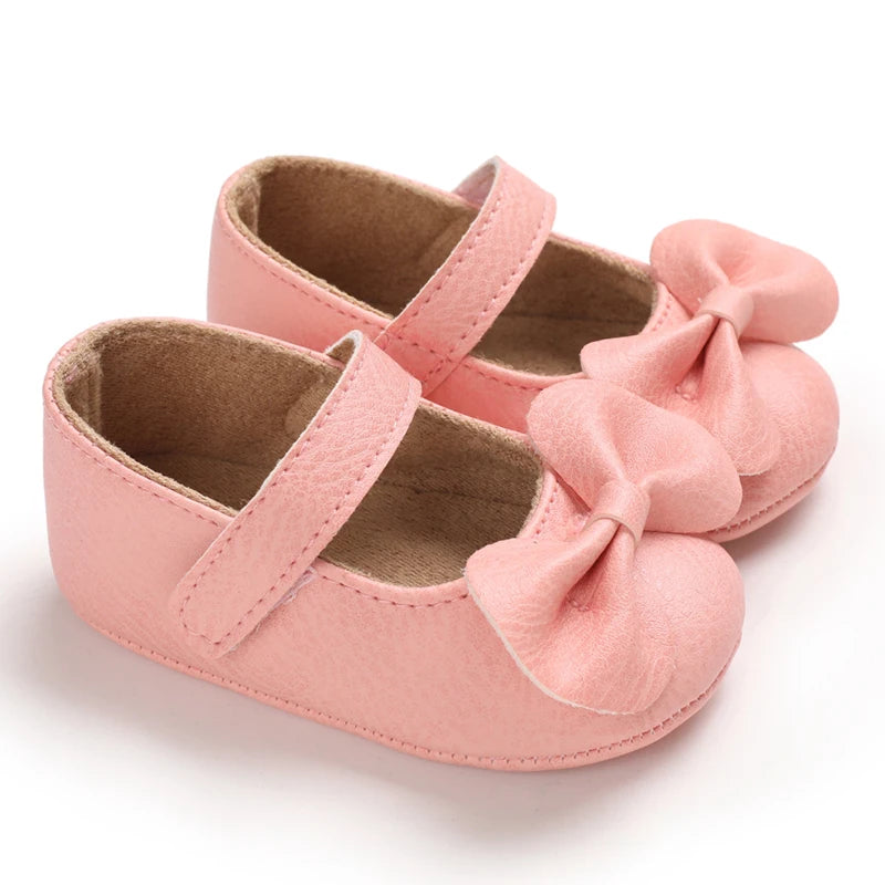 Baby Girl Casual and Comfortable Solid Color Mary Jane Shoes