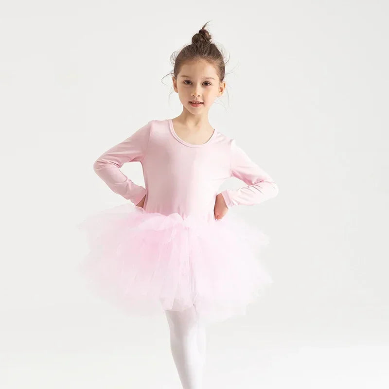 Baby Girl Princess Tutu Dress Long Sleeves Ballet Dress