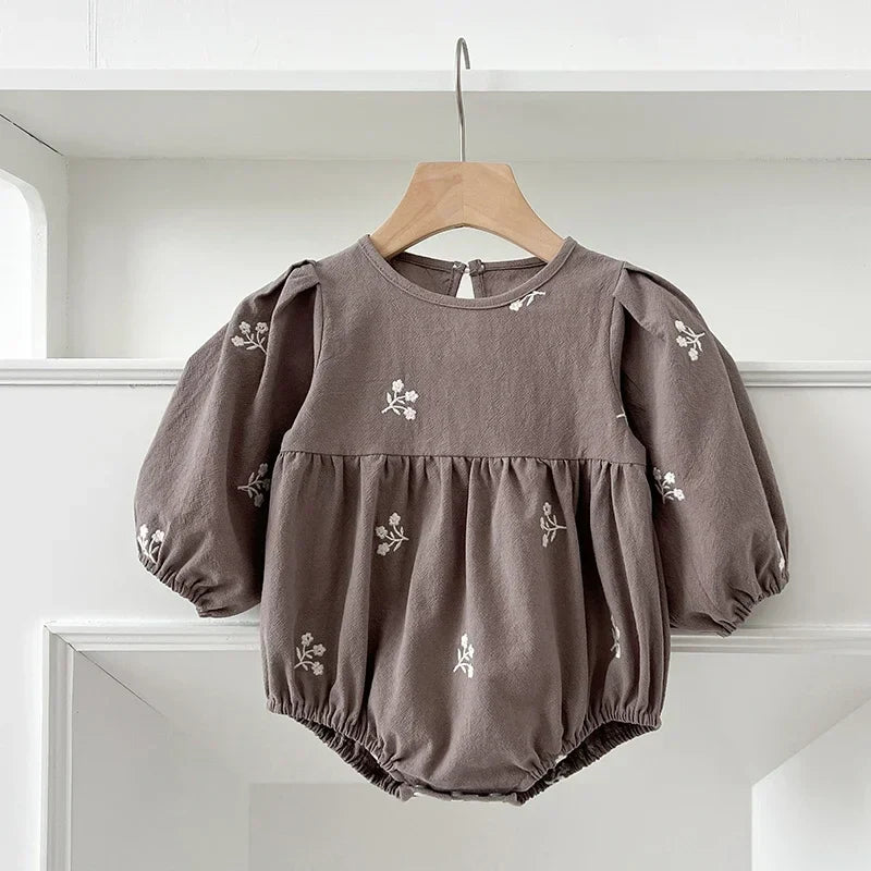 Puff Sleeve Garden Romper