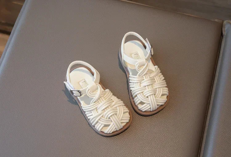 New Sandals Summer Children's Woven Casual Baby Shoes Girls