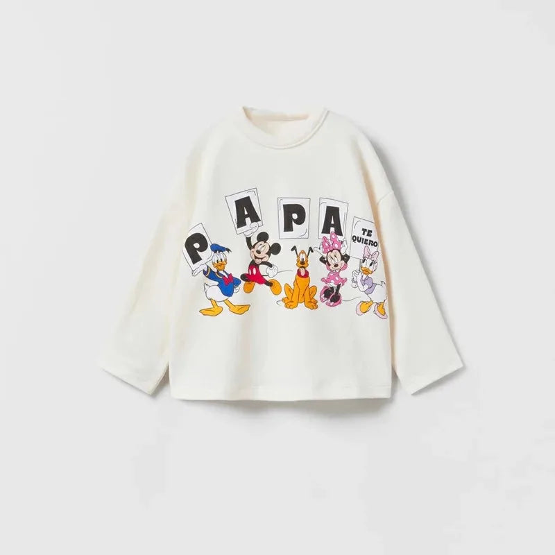 Olivia Cartoon Disney Printed Kids Long Sleeve Autumn Clothing Girl