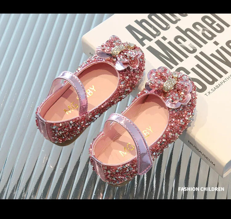Girls Diamond Princess Shoe2026 Spring Autumn Korean Edition