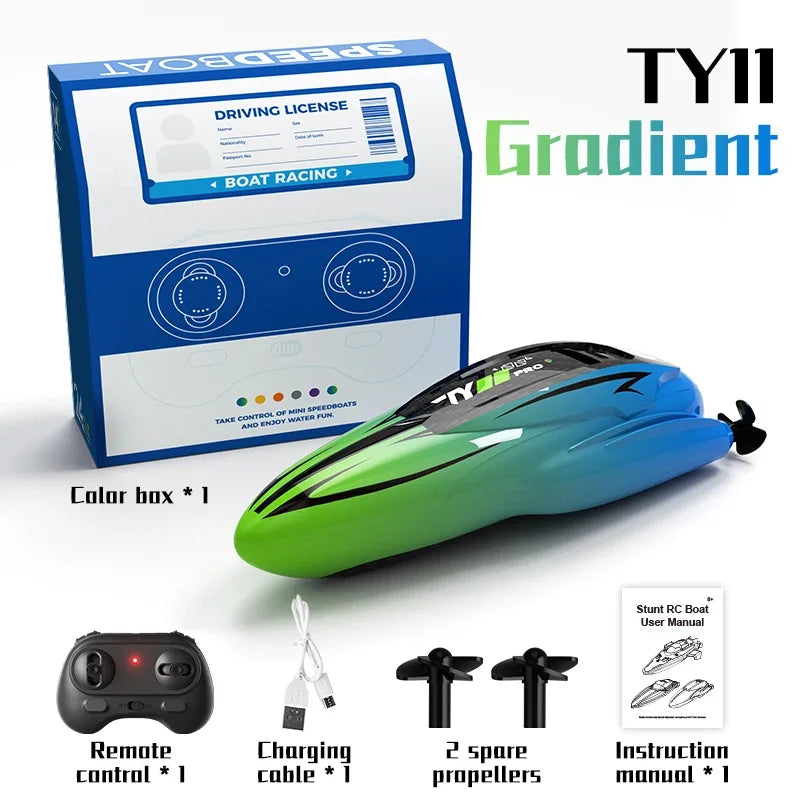 Popular 2.4G Mini Remote Control Boat - Dual Motor Waterproof Electric Speedboat