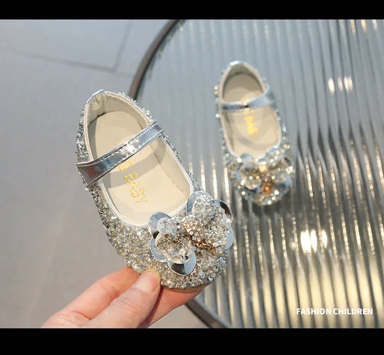 Girls Diamond Princess Shoe2026 Spring Autumn Korean Edition