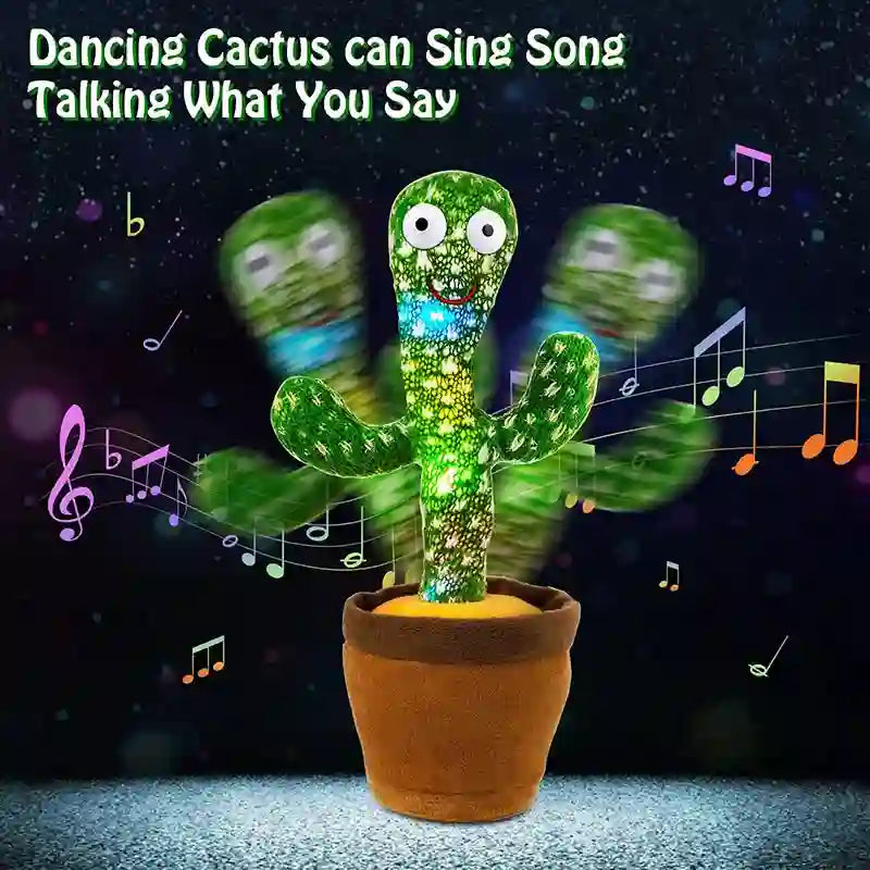 Dancing Cactus Toy for Kids - Musical Plush Speaker