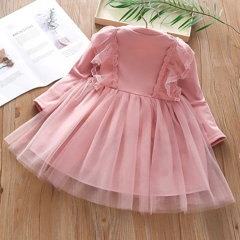 Girls Clothing Dress Autumn New Girls Dess Long Sleeve Dress
