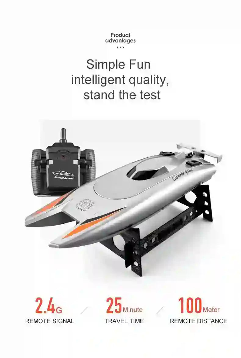 30KM/H RC Boat - Dual Motor Waterproof with Remote Control