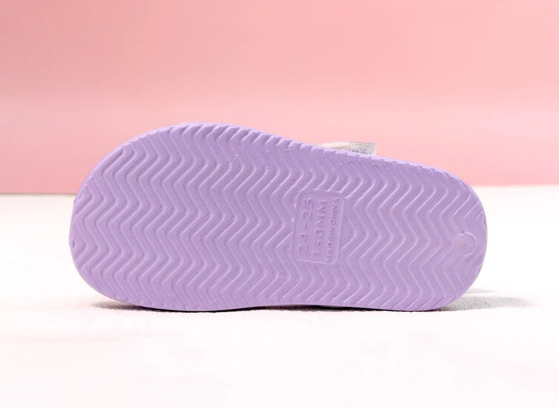 Girls' Shiny Star Outdoor Sandals Summer Printed Soft-Soled Non-slip Slippers Open-Toe Durable Baby Beach Shoes
