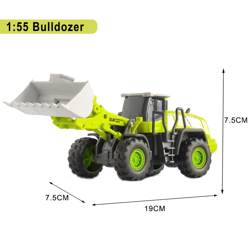 Engineering Vehicle Toys for Boys Alloy+Plastic Tractor Excavator Bulldozer Crane Truck Model Diecast Children Collection Gifts