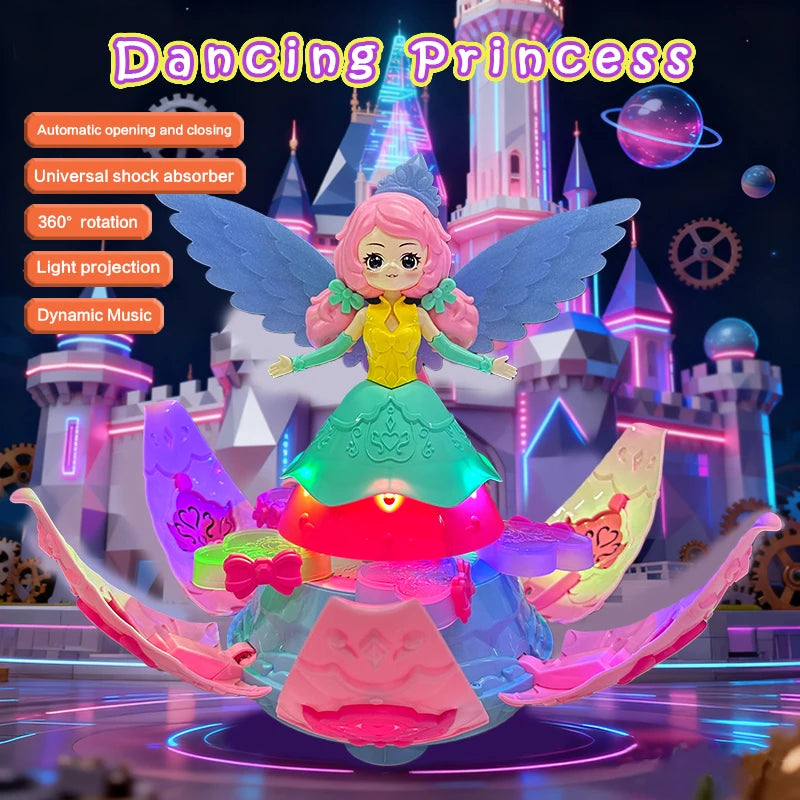 Dreamy Fairy Princess Electric Toys That Girls Love, colorful Sound and Light Rotating Dance, Toys and Gifts That Babies Love