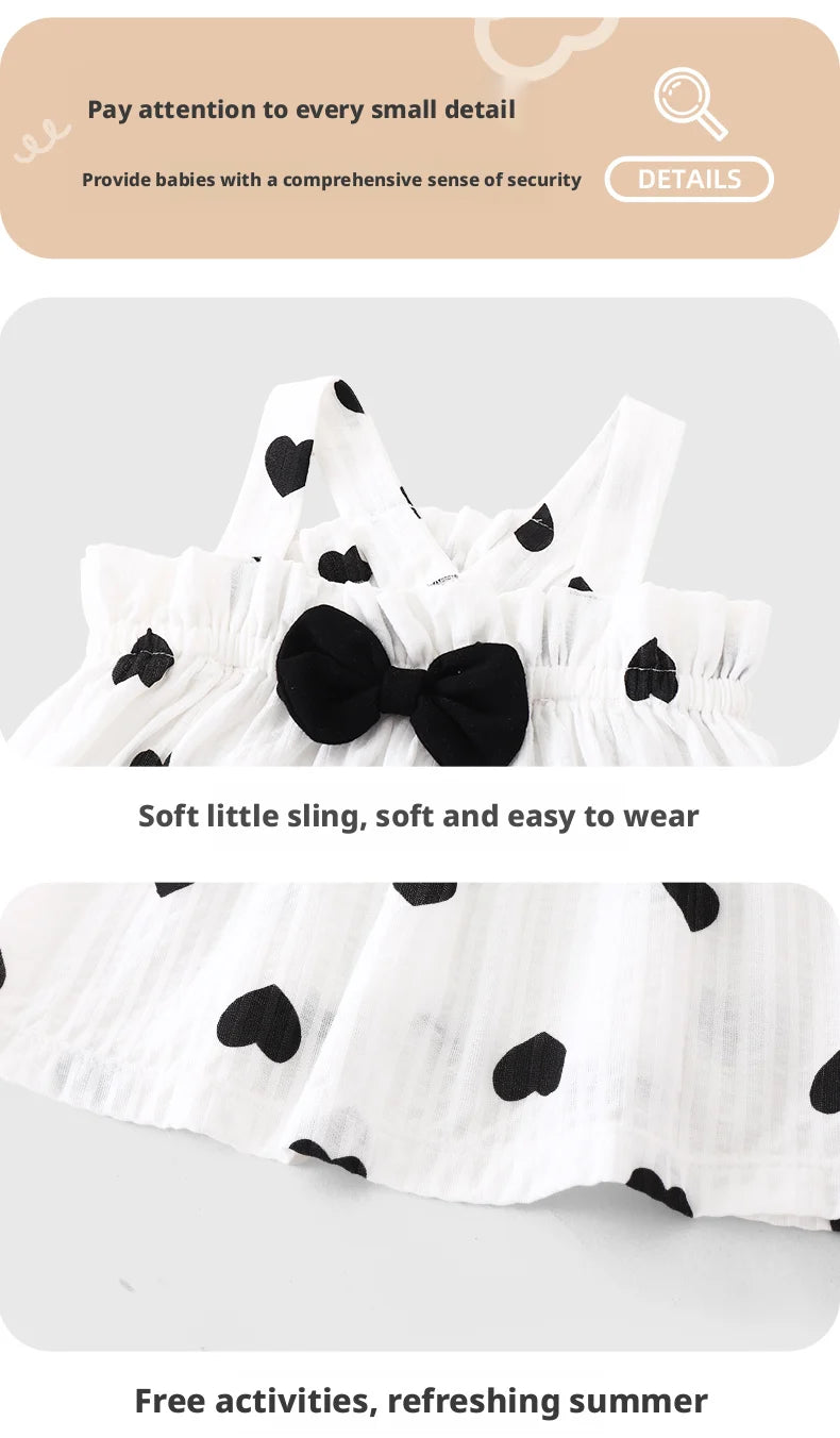 Eve Baby Girl Outfit Set, Camisole Top with Polka Dot Shorts