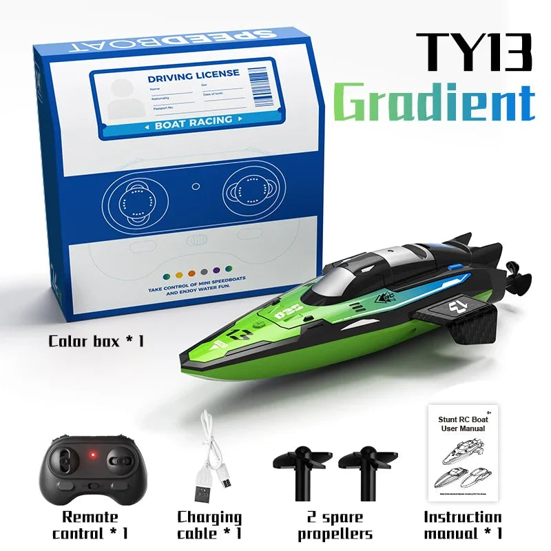 Popular 2.4G Mini Remote Control Boat - Dual Motor Waterproof Electric Speedboat