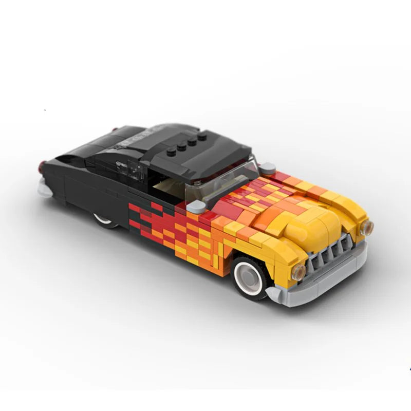 404PCS New MOC-148719 Hot Flame Sports Car Creative City Vehicle Classic Car Model Building Block Toy Children Christmas Gift