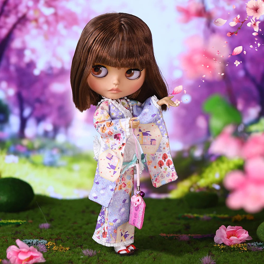 ICY DBS Blyth Doll BJD Joint Body tan Skin Matte Face Set Doll 1/6 30cm Girl Gift Anime SD