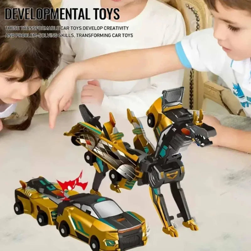 Car God Quick Transformation Toy Dinosaur Flying  Pegasus Unicorn