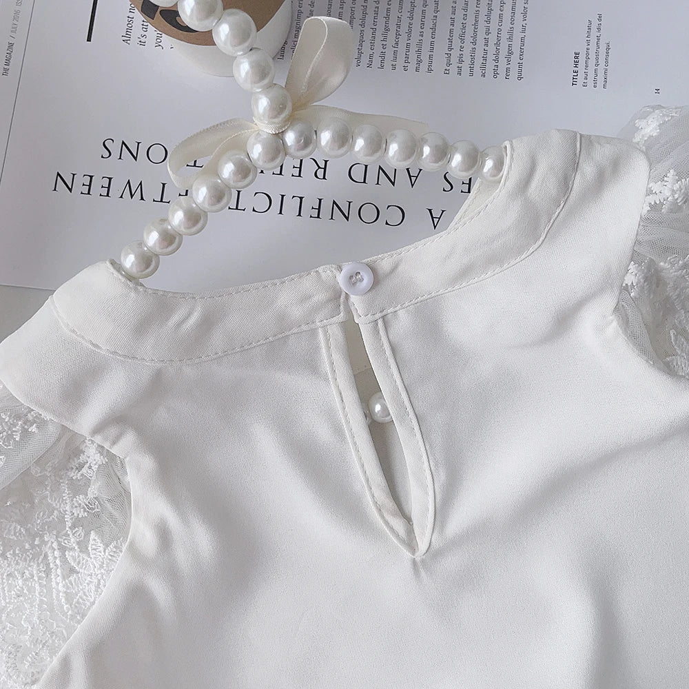 Gabriela Short Sleeve Lace Sleeve Tops