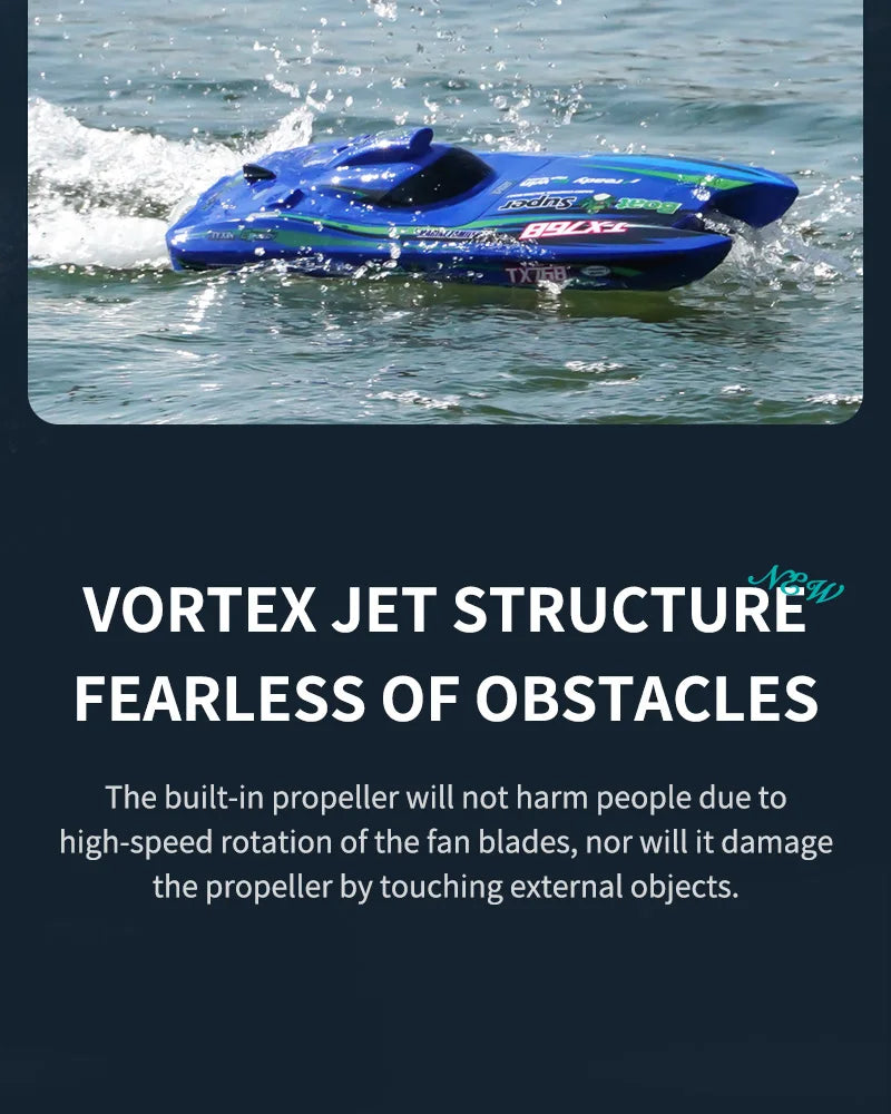 TX768 RC Boat 2.4G Brushless High Speed Remote Control Ship 30km/h