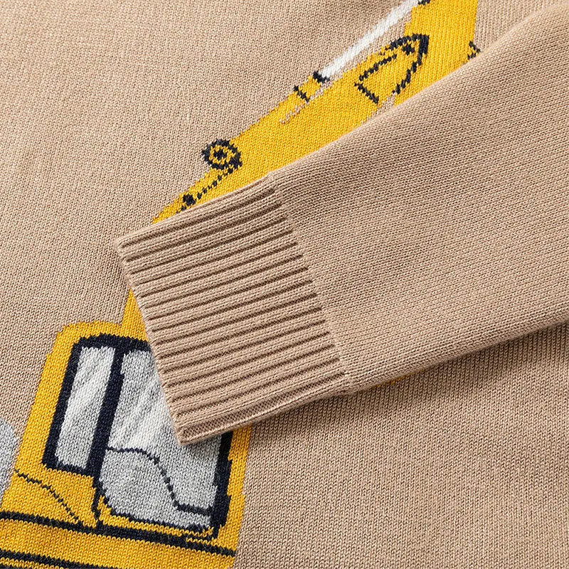 Fernelys Casual Cartoon Excavator Sweater - GuGuTon baby store - Baby Fashion - Toddlers Outfits - Babies Outfits - Toddler Clothes - Kids Clothing - Newborn Clothes - Newborn Wear - Kids Wear - Trending Clothes - Trending Outfits - Fall Fashion - Winter Fashion - Girls Clothes - Boys Clothes - Babies Wear - Kids Accessories - KidsWear - Summer Clothes - Summer Fashion - Summer Trend - Falls Sweaters - Tops - Bottom - Jeans - Blouse - Dresses - Newborn Dresses - Toys