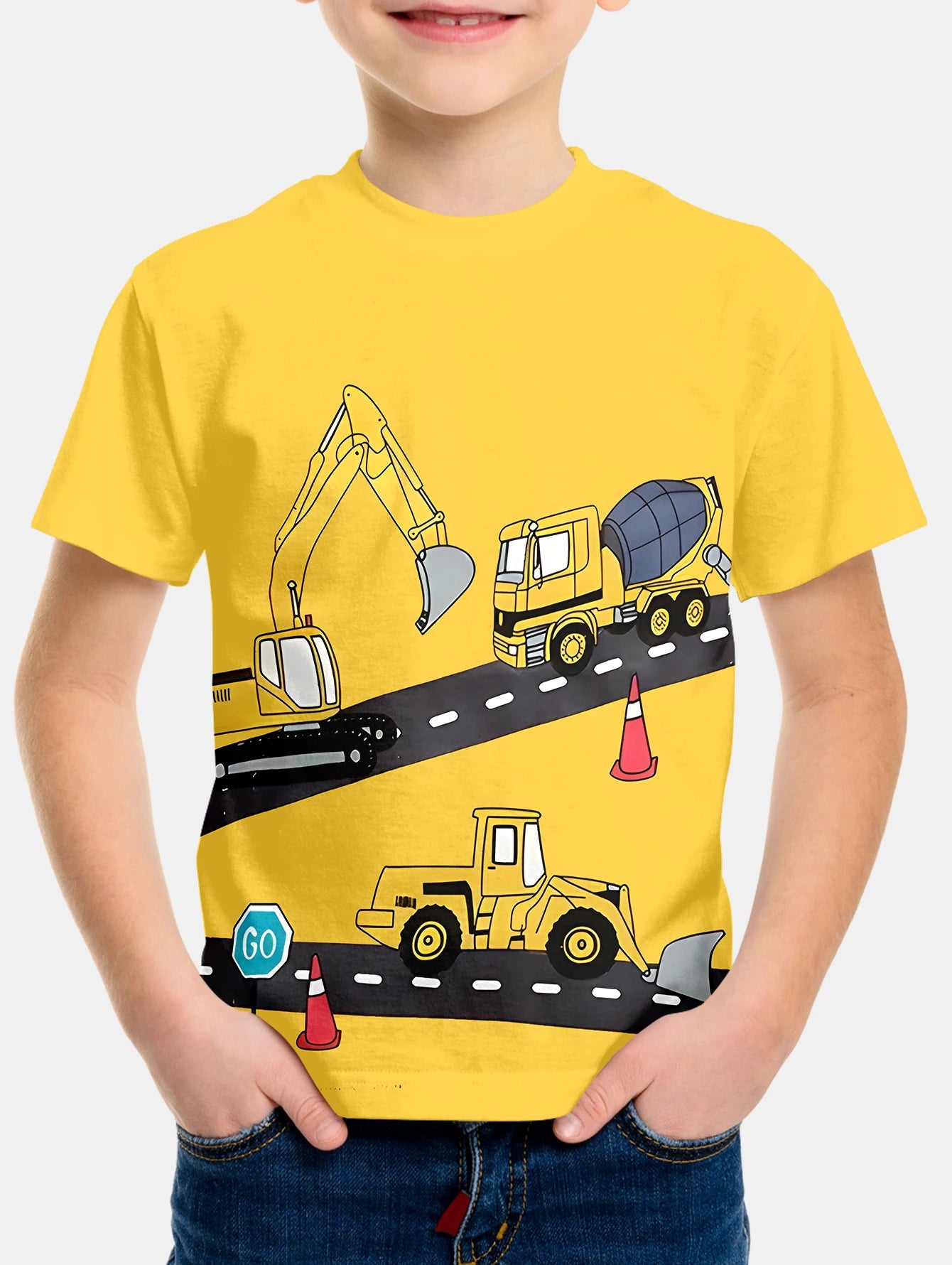 Bejamin Cartoon Vehicles Excavators Tops Tees - GuGuTon baby store - Baby Fashion - Toddlers Outfits - Babies Outfits - Toddler Clothes - Kids Clothing - Newborn Clothes - Newborn Wear - Kids Wear - Trending Clothes - Trending Outfits - Fall Fashion - Winter Fashion - Girls Clothes - Boys Clothes - Babies Wear - Kids Accessories - KidsWear - Summer Clothes - Summer Fashion - Summer Trend - Falls Sweaters - Tops - Bottom - Jeans - Blouse - Dresses - Newborn Dresses - Toys