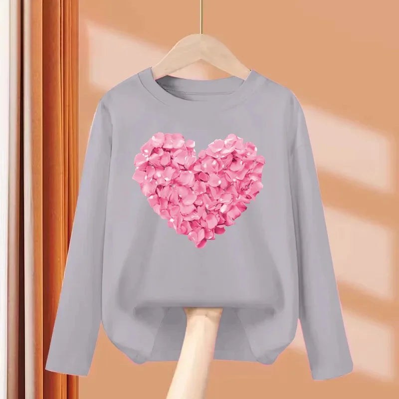 Sophia Children Long Sleeved Heart Shaped Design T-shirt Spring - GuGuTon baby store - Baby Fashion - Toddlers Outfits - Babies Outfits - Toddler Clothes - Kids Clothing - Newborn Clothes - Newborn Wear - Kids Wear - Trending Clothes - Trending Outfits - Fall Fashion - Winter Fashion - Girls Clothes - Boys Clothes - Babies Wear - Kids Accessories - KidsWear - Summer Clothes - Summer Fashion - Summer Trend - Falls Sweaters - Tops - Bottom - Jeans - Blouse - Dresses - Newborn Dresses - Toys