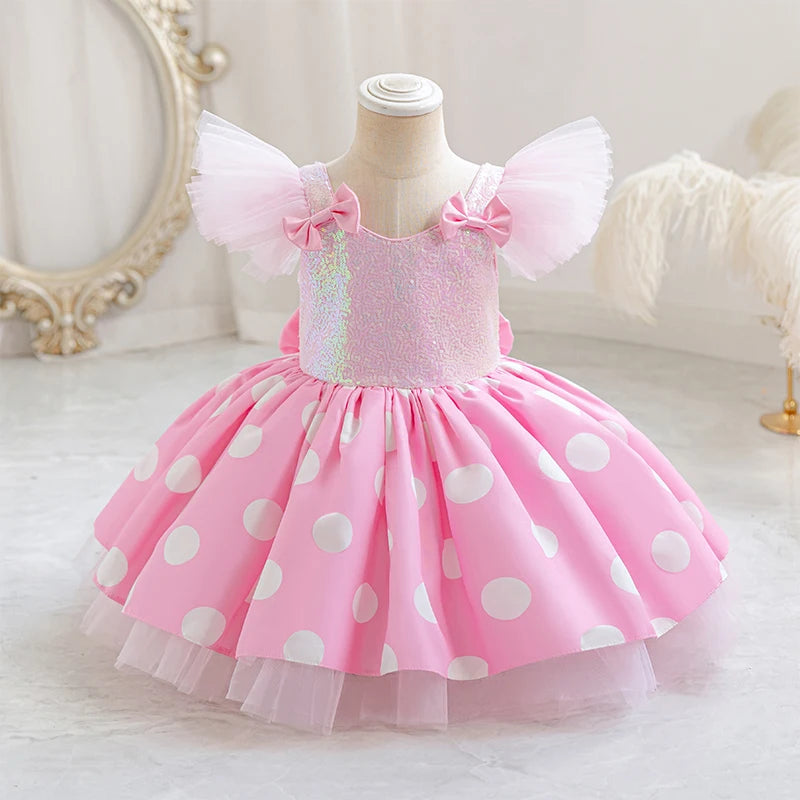 Girls' Princess Dress, Baby's First Birthday Tutu Dress, Flower Girl Wedding Dress