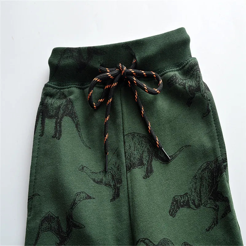 Mario Sweatpants Trousers Autumn Spring Dinosaur Drawstring Baby