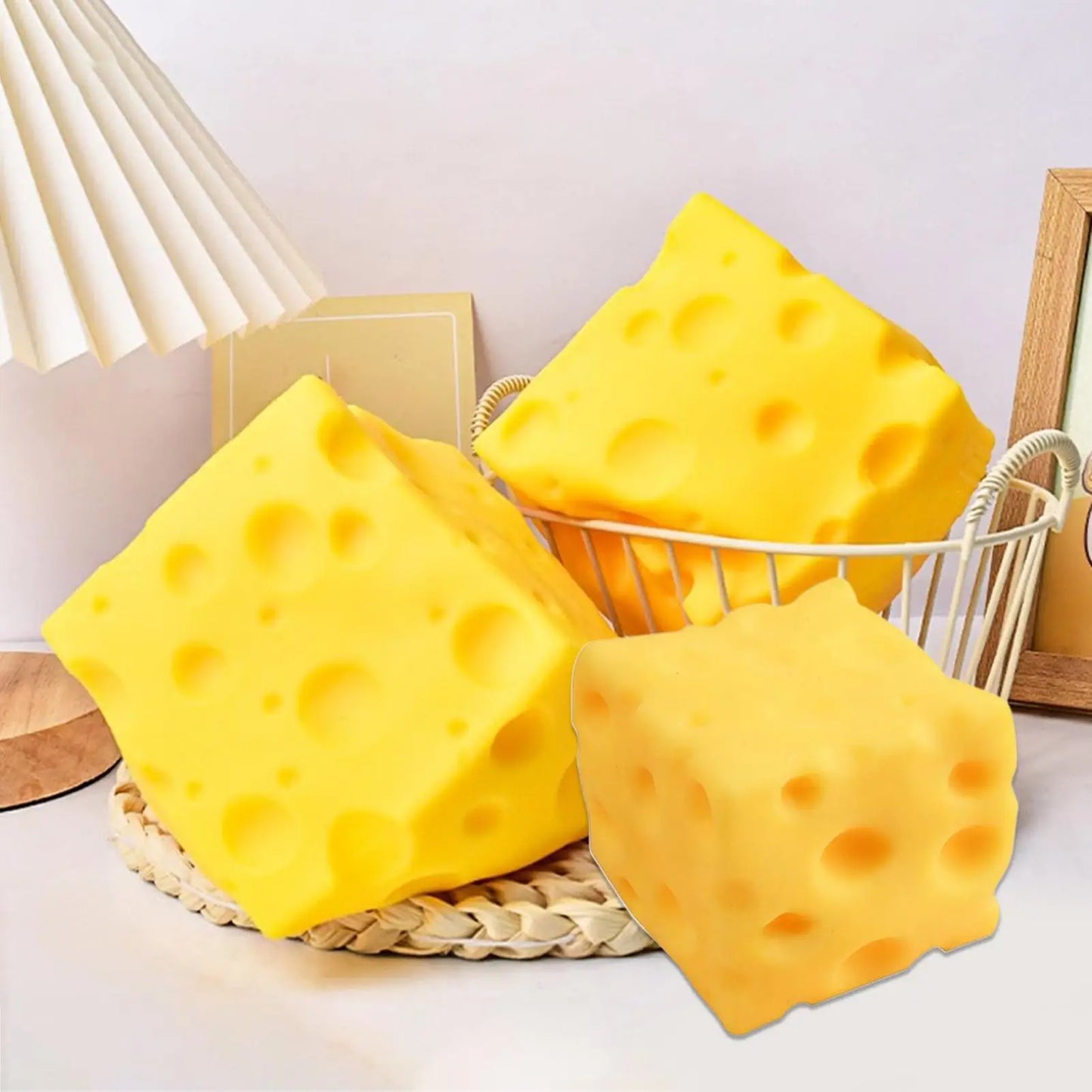 Squishy Cheese Cube Squeeze Toys Soft Butter Cheese Fidget Toy Slow Rebound Push Stress Relief Sensory Toy Stress Relief