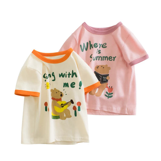 Fernanda Girls Clothes T Shirts Cartoon Pattern Toddler