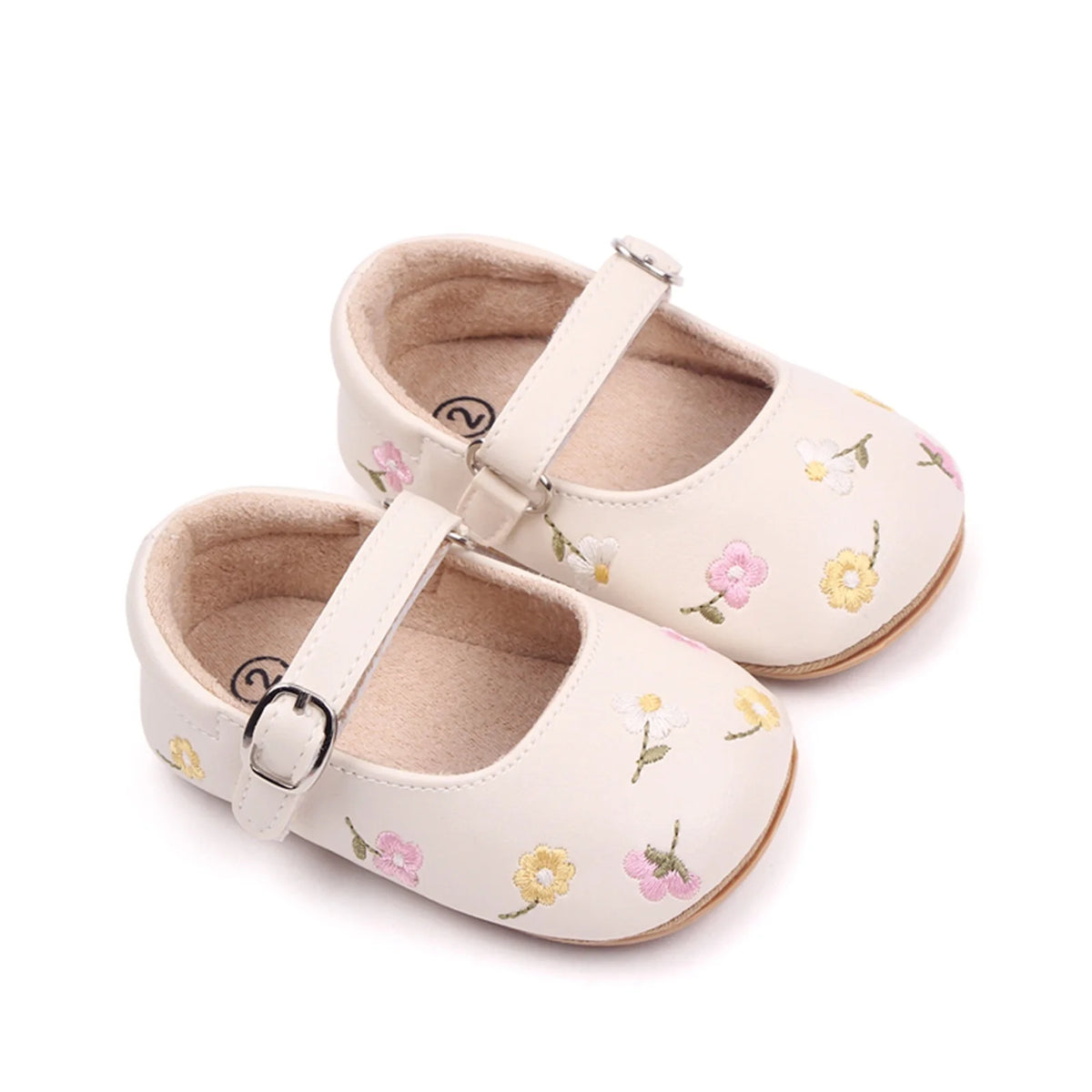 ma&baby 0-18M Baby Girl Shoes Newborn Infant Toddler First Walkers Floral Embroidery Shoes