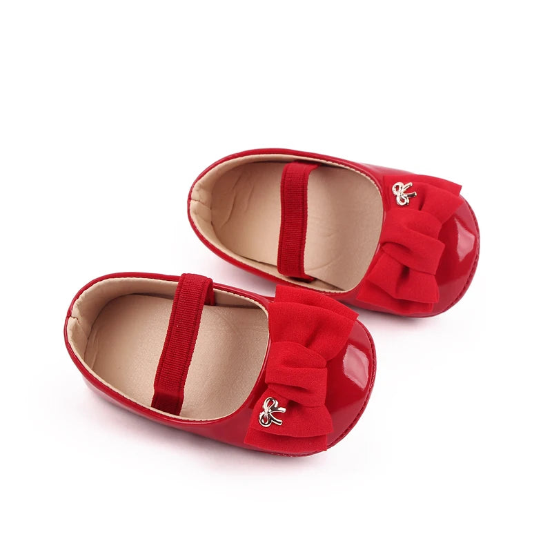 Baby Girl Shoes Cute Bowknot Toe-covered Soft PU Mary Jane Shoes Anti-slip Sole Spring Summer Sandal for 0-6-12m Baby Girl 2023
