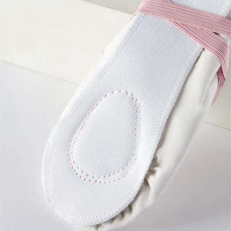 Girl Ballet Shoes Glitter Split-Sole Dance Slippers Toddler Kids Practice Shoes Flats Soft Lightweight  Elastic Laces Colorful