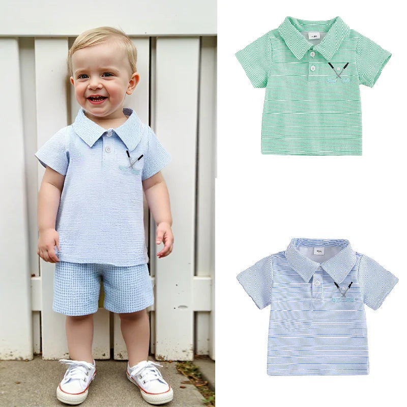 Luis Striped Casual Short Sleeve T-shirt - GuGuTon baby store - Baby Fashion - Toddlers Outfits - Babies Outfits - Toddler Clothes - Kids Clothing - Newborn Clothes - Newborn Wear - Kids Wear - Trending Clothes - Trending Outfits - Fall Fashion - Winter Fashion - Girls Clothes - Boys Clothes - Babies Wear - Kids Accessories - KidsWear - Summer Clothes - Summer Fashion - Summer Trend - Falls Sweaters - Tops - Bottom - Jeans - Blouse - Dresses - Newborn Dresses - Toys