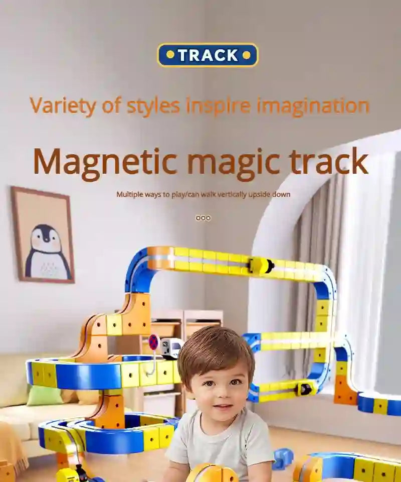 DIY Electric Magnetic Track Set With High-Speed Rail Vehicles (1-100+pieces)