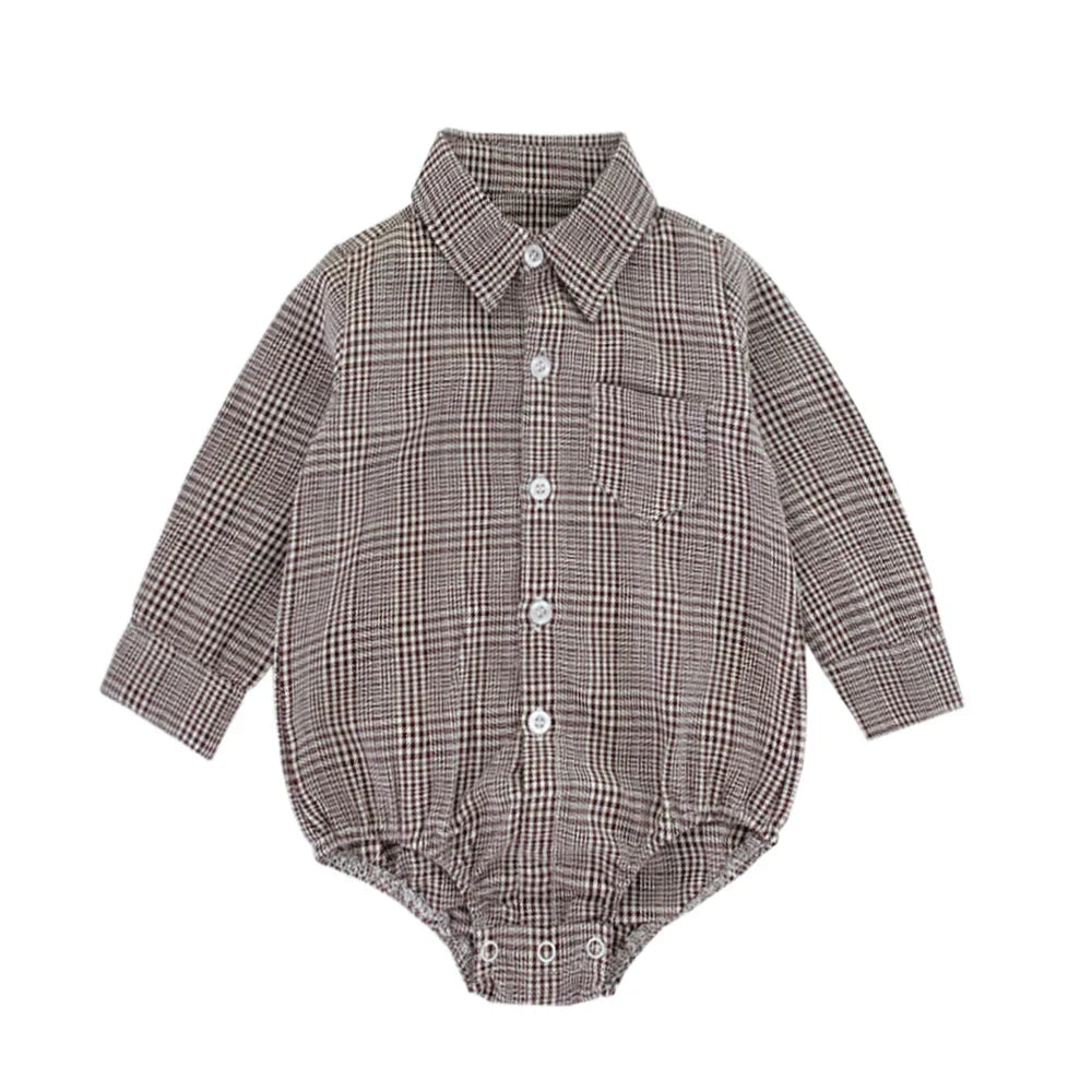 Boys Button Up Bodysuit