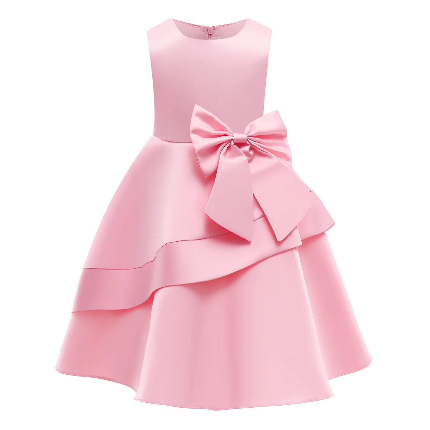 Young Kids Elegant Performance Dress For Teenager Girls Big Bow Princess Dresses