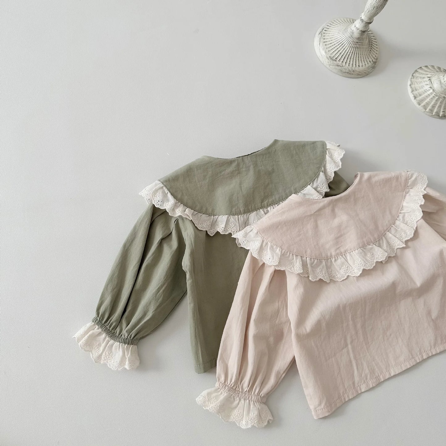 Ernestina Lapel Long Sleeves Infant Cotton Top