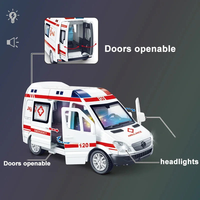 Diecast Ambulance Fire-Truck Policecar Model