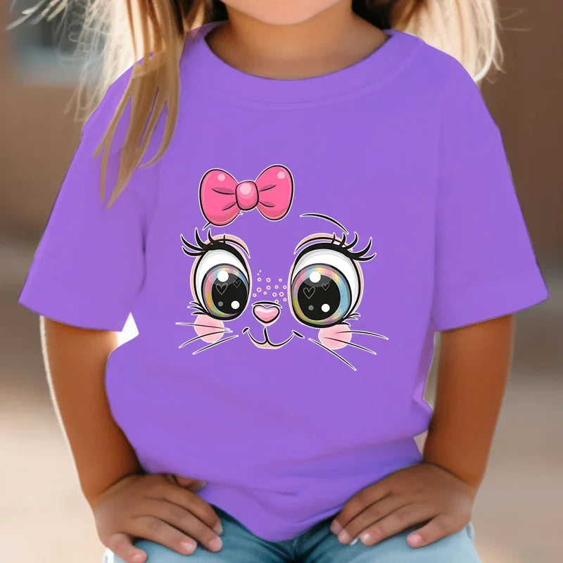 Triana Summer Cute Cartoon Cat Graphic Sleeve Wild Tees - GuGuTon baby store - Baby Fashion - Toddlers Outfits - Babies Outfits - Toddler Clothes - Kids Clothing - Newborn Clothes - Newborn Wear - Kids Wear - Trending Clothes - Trending Outfits - Fall Fashion - Winter Fashion - Girls Clothes - Boys Clothes - Babies Wear - Kids Accessories - KidsWear - Summer Clothes - Summer Fashion - Summer Trend - Falls Sweaters - Tops - Bottom - Jeans - Blouse - Dresses - Newborn Dresses - Toys