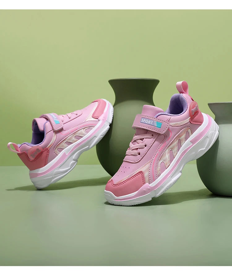 Fashion Children's Shoes Sneakers Girls Comfortable Sneakers Outdoor Non-Slip Running Shoes Tennis Shoes Light Casual Shoes