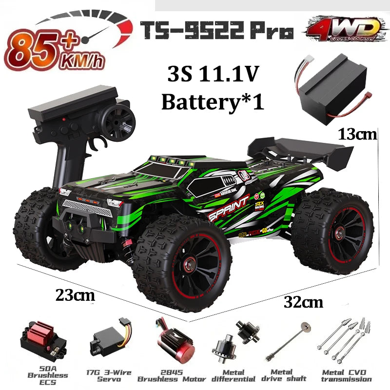 Professional Racing Car 85 Km/h 4WD Brushless Remote Control