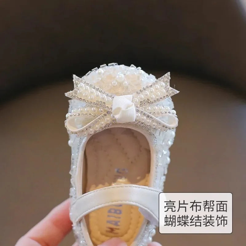 Fashion Girls Shoes Spring New Kids Leather Shoes Soft Soled Baby Shoe Anti Slip Girl Casual Shoes Simple Child Walking Shoe