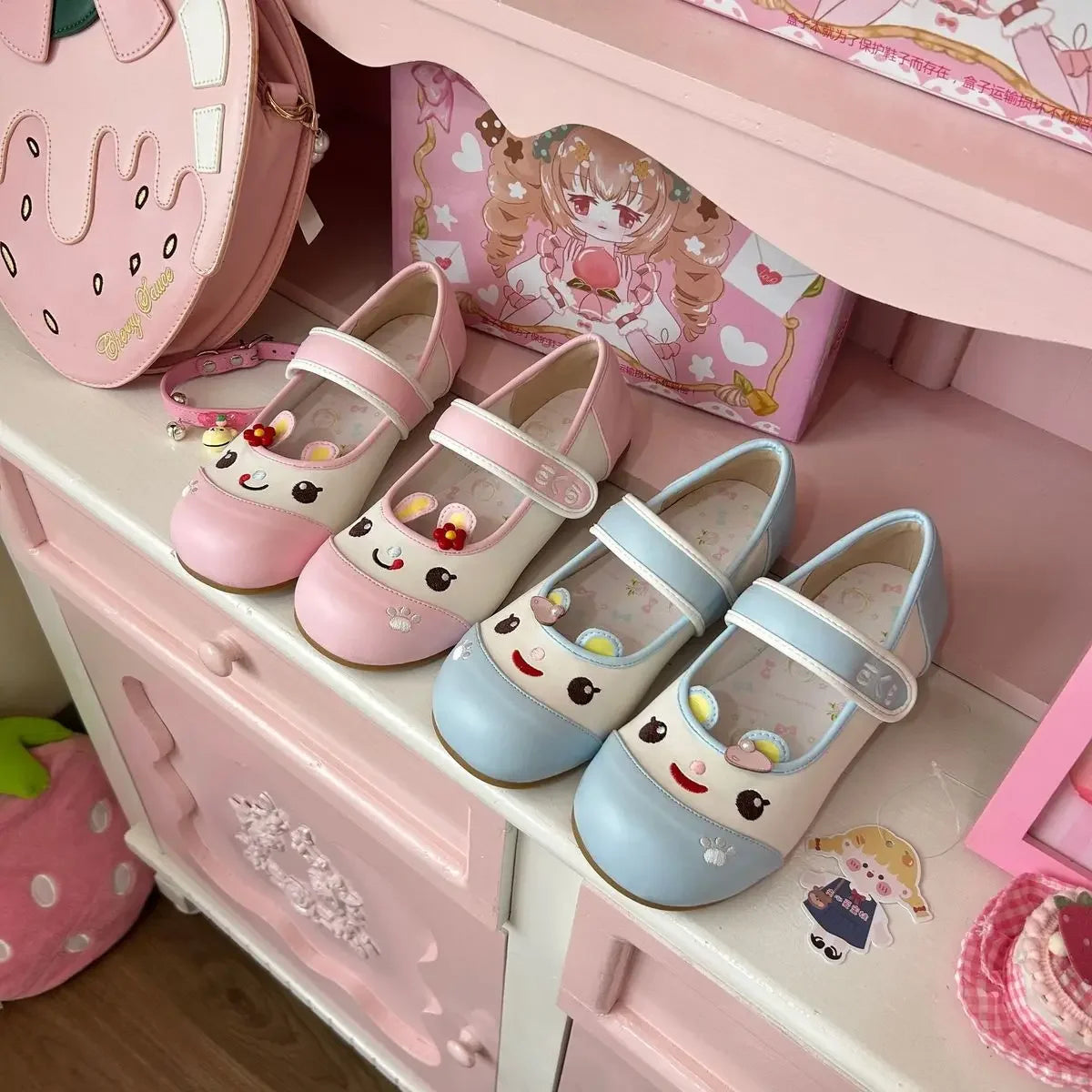 Summer Autumn New Sweet Girl Cute Indoor Round-toe Shoes Japanese Cartoon Mp Jojifuku Lolita Flat Shoes Y2k Accessories