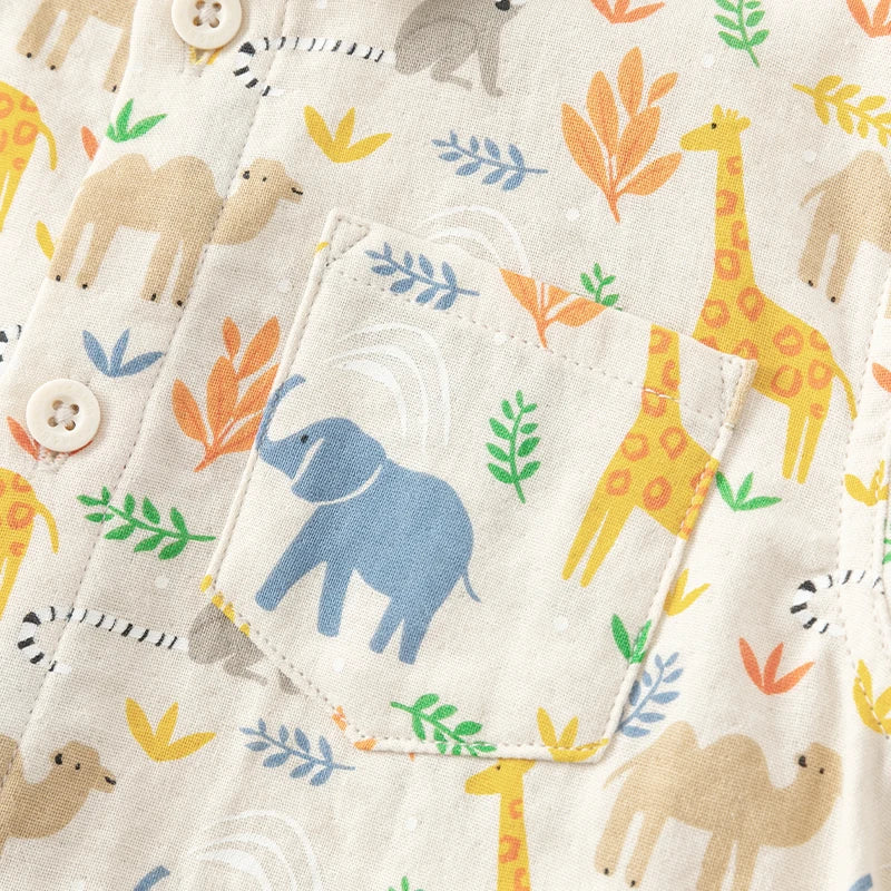 Samuel Short Sleeve Print Cotton Shirt - GuGuTon baby store - Baby Fashion - Toddlers Outfits - Babies Outfits - Toddler Clothes - Kids Clothing - Newborn Clothes - Newborn Wear - Kids Wear - Trending Clothes - Trending Outfits - Fall Fashion - Winter Fashion - Girls Clothes - Boys Clothes - Babies Wear - Kids Accessories - KidsWear - Summer Clothes - Summer Fashion - Summer Trend - Falls Sweaters - Tops - Bottom - Jeans - Blouse - Dresses - Newborn Dresses - Toys