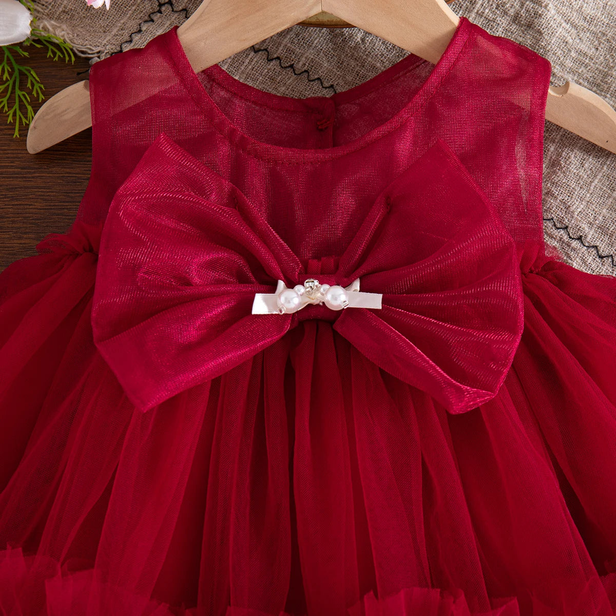 Baby Girl Dress Summer New Sweet Bow Children'S Clothing Suitable For Birthday Parties
